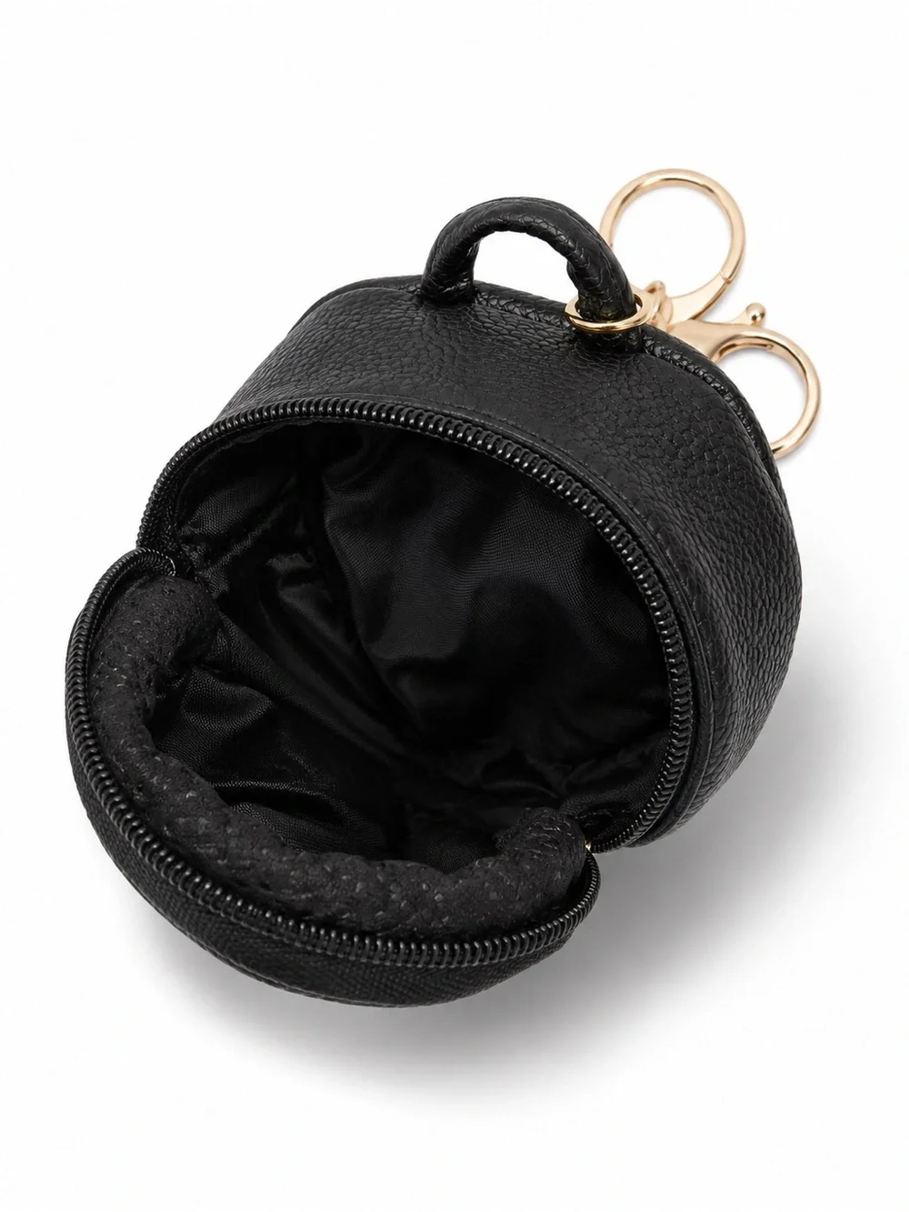 Mini Quilted Backpack Coin Purse Keychain Faux Leather Bag Charm